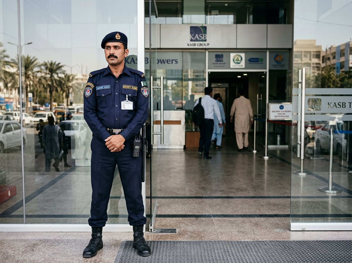 Pakistani Armed Security Guard Officer on duty